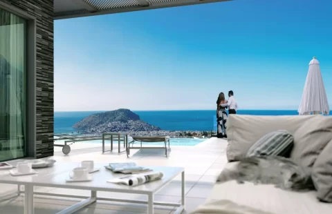 Elegant Villas for Sale in Alanya with Panoramic Castle and Sea Views