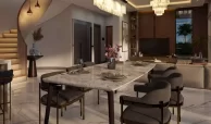 living room and kitchen table