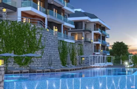 Modern Property for Sale in Alanya with Panoramic Sea and Castle Views