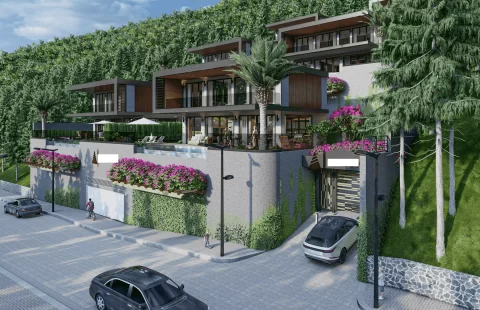 Hillside Villas in Alanya, Tepe Bektaş – Luxury Living with Panoramic Sea Views