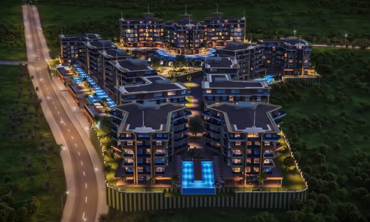 bird's eye view of the project