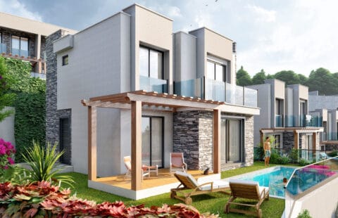 Villas with sea views and close to the airport in Bodrum