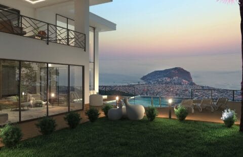 Exquisite 6-Bedroom Villa with Stunning Sea Views in Alanya
