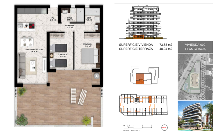 Apartments for sale in Guardamar del Segura Alicante in Alicante with 80 m² of space.