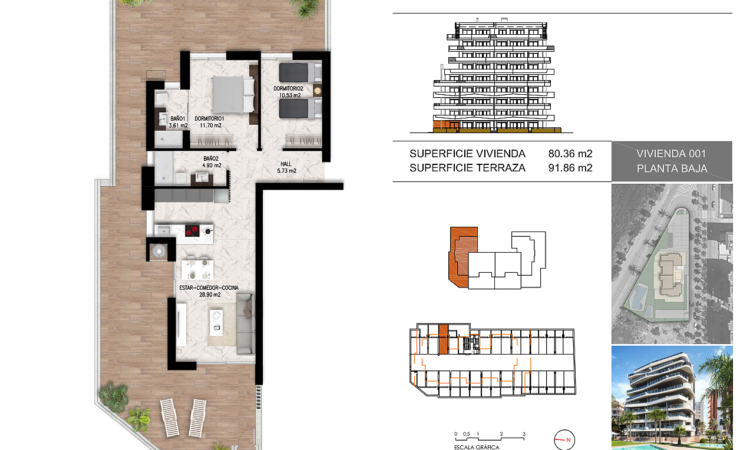 Apartments for sale in Guardamar del Segura Alicante in Alicante with 80 m² of space.