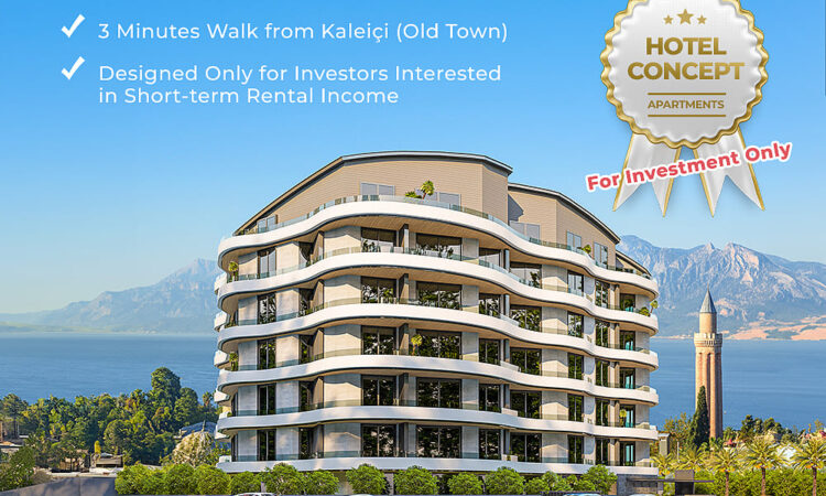 Apartments for sale in Muratpasa Antalya in Antalya with 58 m² of space.