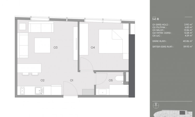 Apartments for sale in Sisli Istanbul in İstanbul with 43 m² of space.