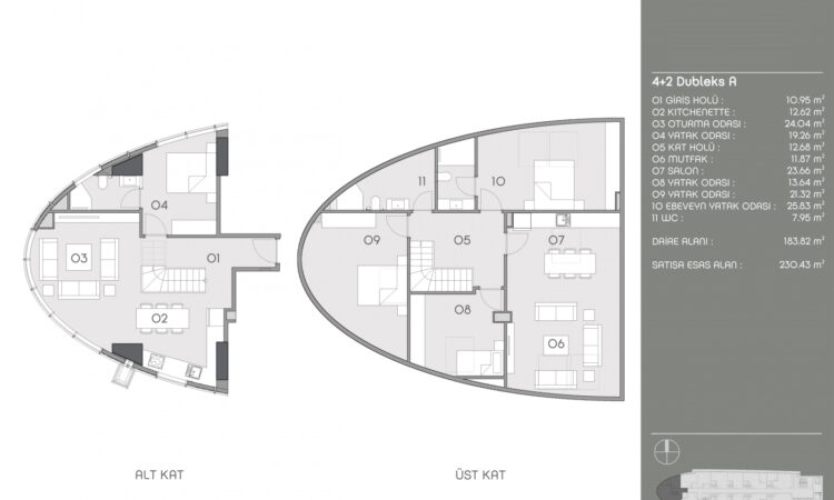 Apartments for sale in Sisli Istanbul in İstanbul with 43 m² of space.