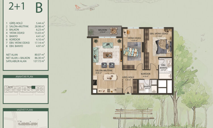 Apartments for sale in Arnavutkoy Istanbul in İstanbul with 69 m² of space.