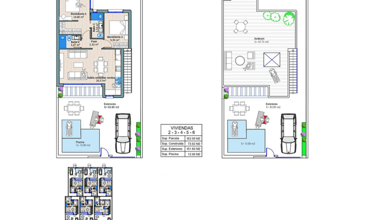 Houses for sale in Torre-Pacheco Murcia in Murcia with 73 m² of space.