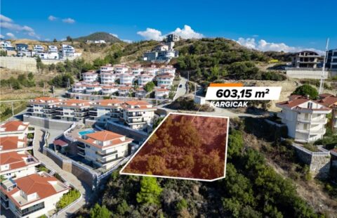 Land with Panoramic Sea, Castle, and City Views in Kargicak