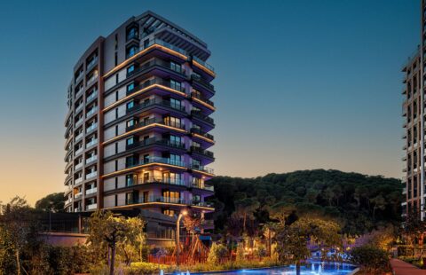 Apartments in a Complex Near Vadi İstanbul in Sarıyer