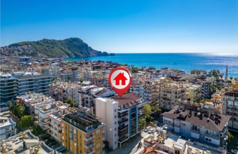 Fully Furnished 1+1 Apartment in Alanya Center – 300 Meters from Cleopatra Beach