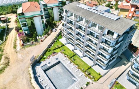 Furnished 1+1 Apartment in Kargicak, Alanya – Modern Complex