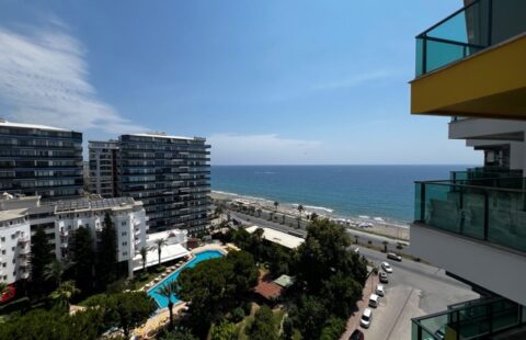 Furnished 2-Bedroom Apartment with Sea View and Luxury Amenities in Mahmutlar, Alanya