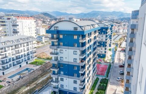 Modern Unfurnished 1-Bedroom Apartment in Alanya Payallar – Resort-Style Amenities with Sea and City Views
