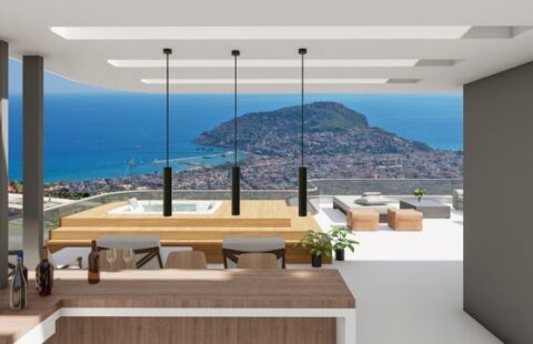 Modern Detached Villas with Panoramic Views in Bektaş Alanya