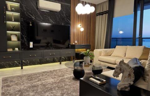 Luxury 2+1 Apartment in Kargicak with Stunning Sea & Castle Views