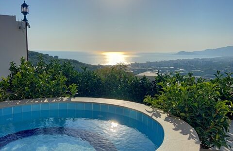 Exclusive 4+1 Villa with Panoramic Sea Views in Kargicak, Alanya