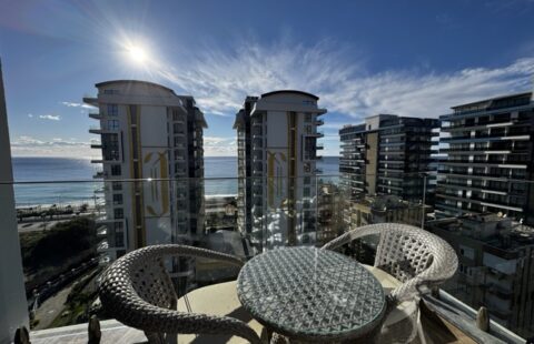 Luxury Furnished Apartment in Mahmutlar – Stunning Sea Views from the 9th Floor