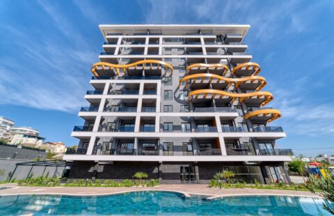 Unfurnished 1-Bedroom Apartment with Pool View in Avsallar