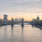 London skyline and River Thames for a guide to buying property in London
