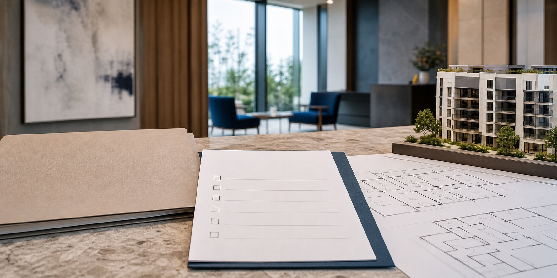Checklist and apartment model illustrating an iskan occupancy permit Turkey review