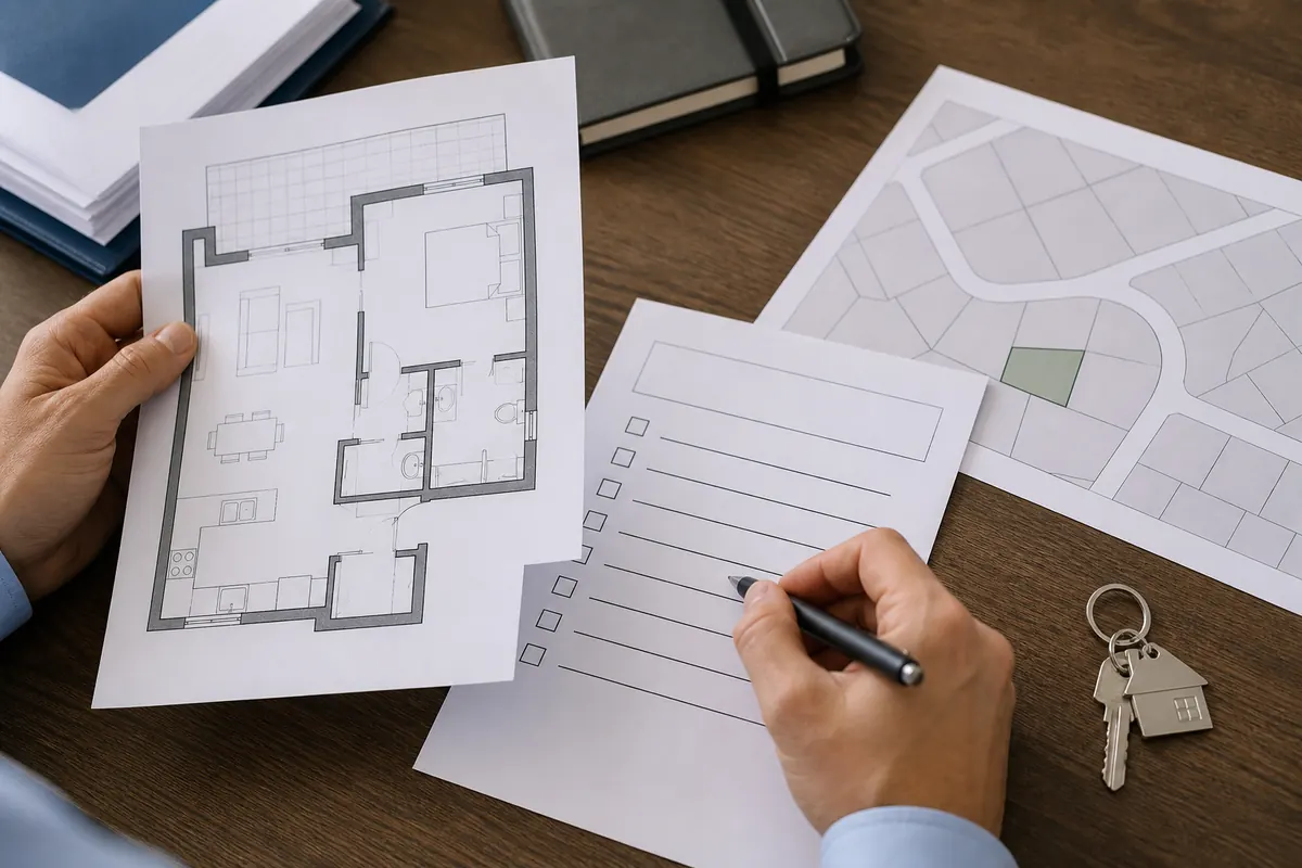 Tapu title deed checks using a property plan, parcel sketch and buyer checklist
