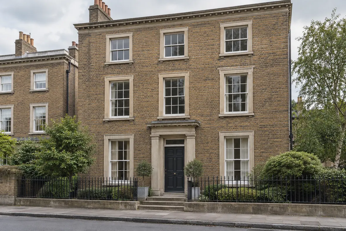 Generic historic English townhouse exterior for listed building checks
