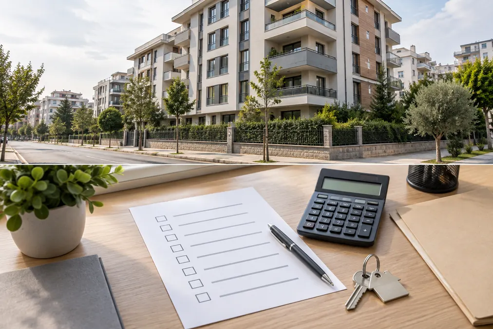 Modern apartment building representing Turkey property tax debt checks before purchase