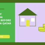 Custom editorial illustration for Property Valuation Reviews Before Buying in Qatar, showing property finance records