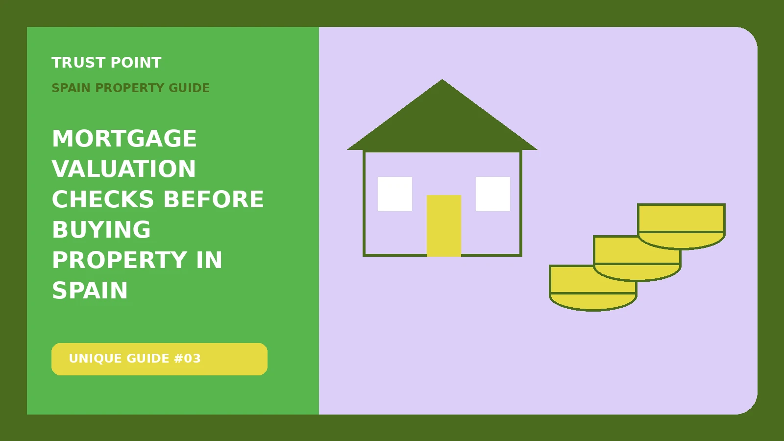 Custom editorial illustration for Mortgage Valuation Checks Before Buying Property in Spain, showing property finance records