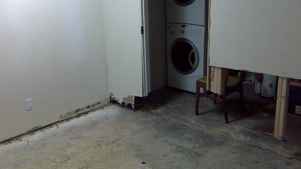 Water damage visible inside a home during a property insurance review