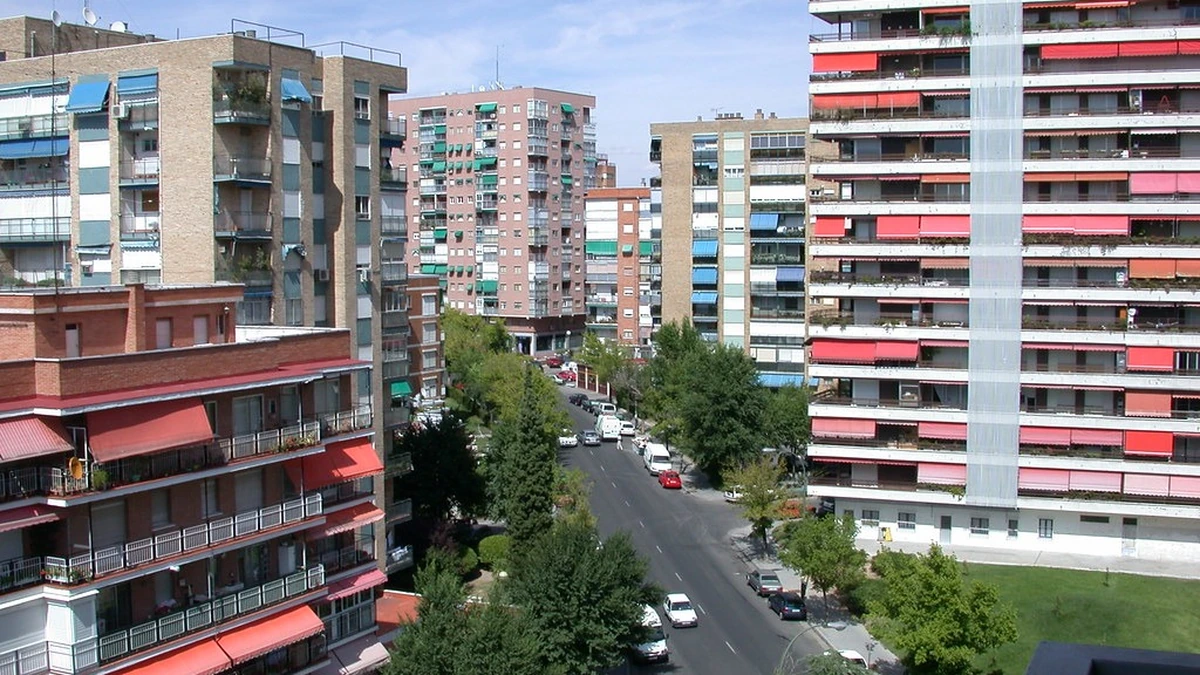 Residential buildings in Madrid