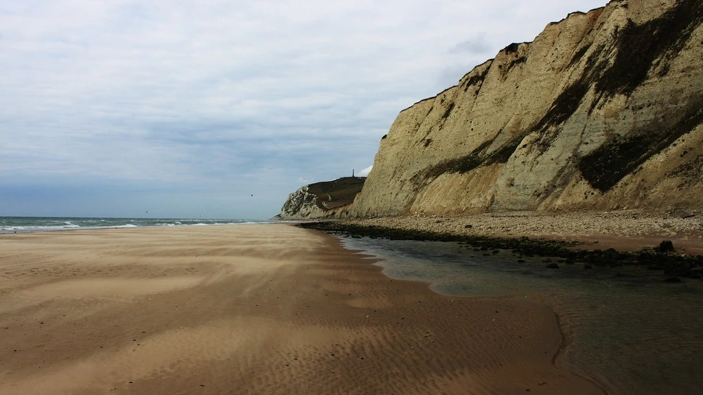 Exposed coastal soil and rock slope used to illustrate landslide-risk checks